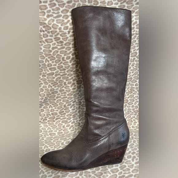 Frye Missy Tall Wedge Boot Size 8.5M - Picture 12 of 14